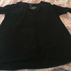Cynthia Rowley black plus size 2x top